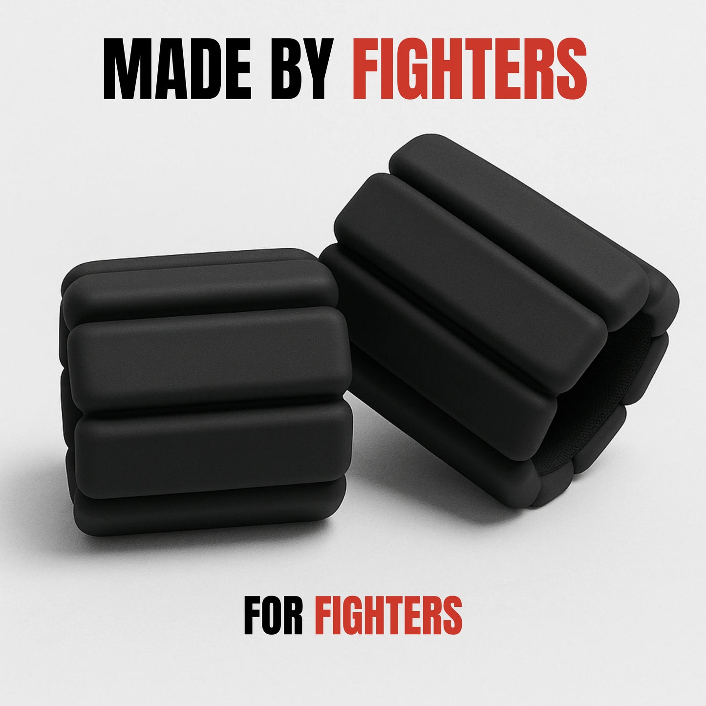 Close-up of THE POWERLOADS™ wrist and ankle weights – developed by fighters for fighters in MMA and combat sports.