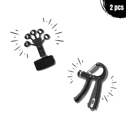 2-piece grip trainer set for MMA fighters and combat sport athletes to build grip and finger strength.