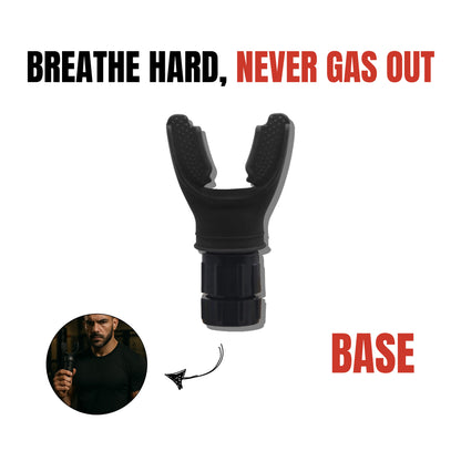 THE O2 BASE™ mouthpiece for respiratory resistance training – boost stamina, lung capacity, and fight endurance