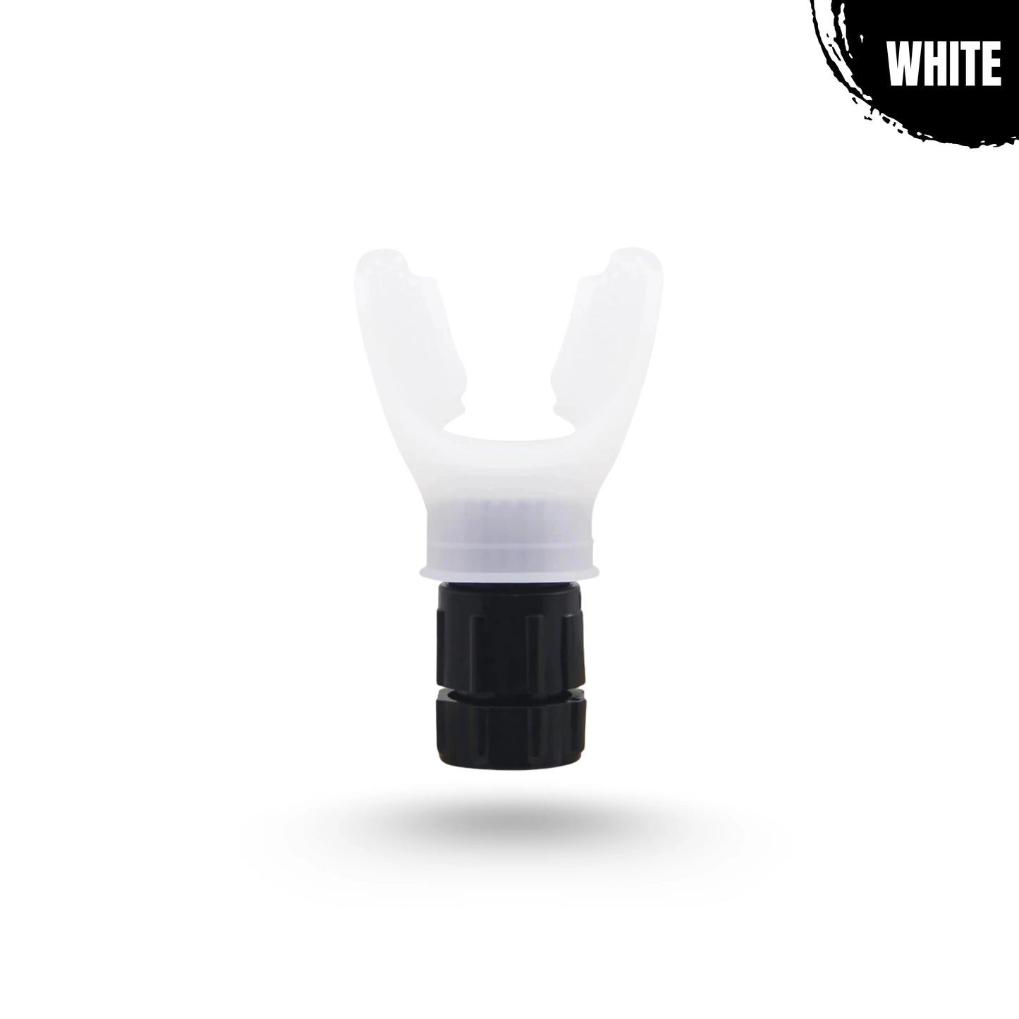 White adjustable breathing device for cardio conditioning, ideal for boxers and high-intensity athletes