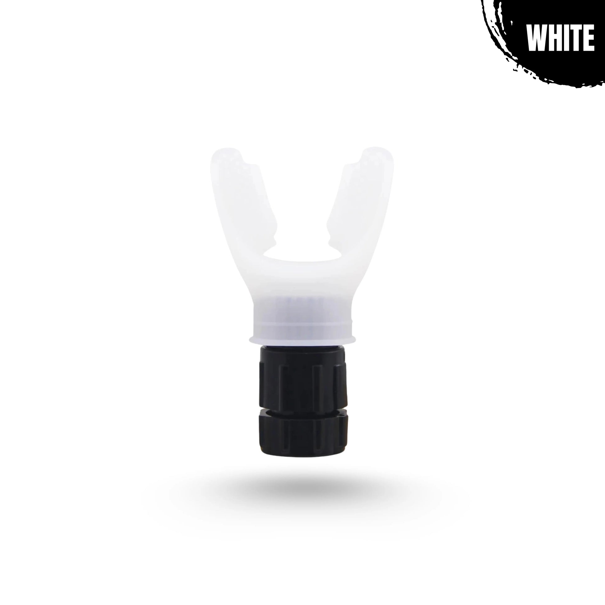 White adjustable breathing device for cardio conditioning, ideal for boxers and high-intensity athletes